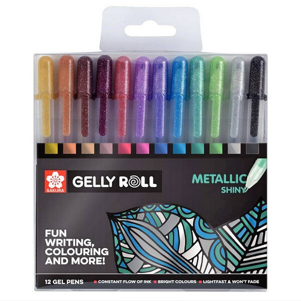 Gelly Roll zselés toll készlet Metallic shiny fotó
