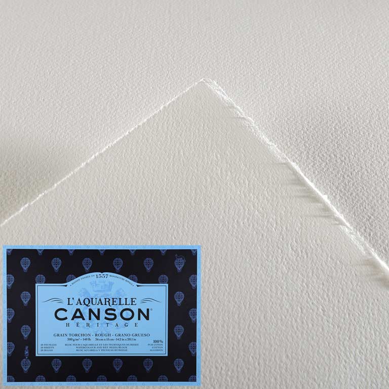 Canson Heritage akvarell papír tömb 300 g/m2 rough fotó