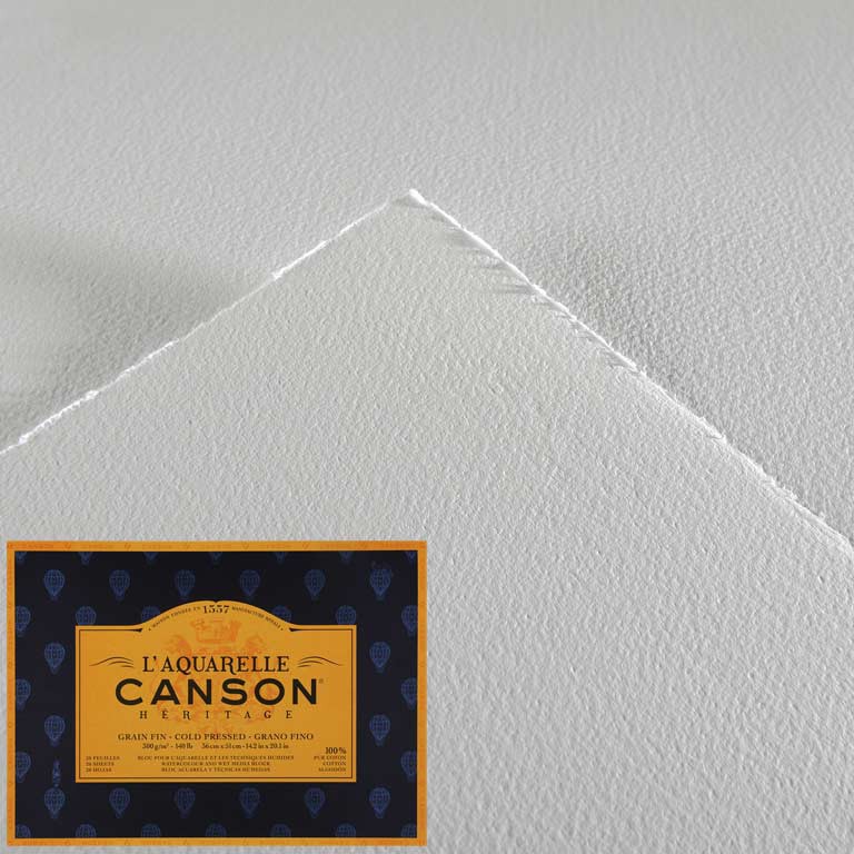 Canson Heritage akvarell papír tömb 300 g/m2 cold pressedfotó