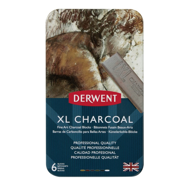 Derwent XL Charcoal Blocks készletfotó
